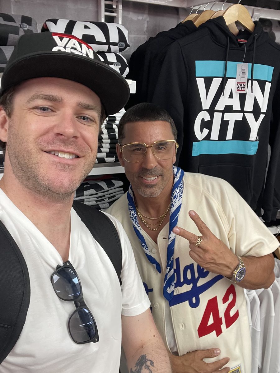 Michael A Caswell (left) with Mr. Martini (right)